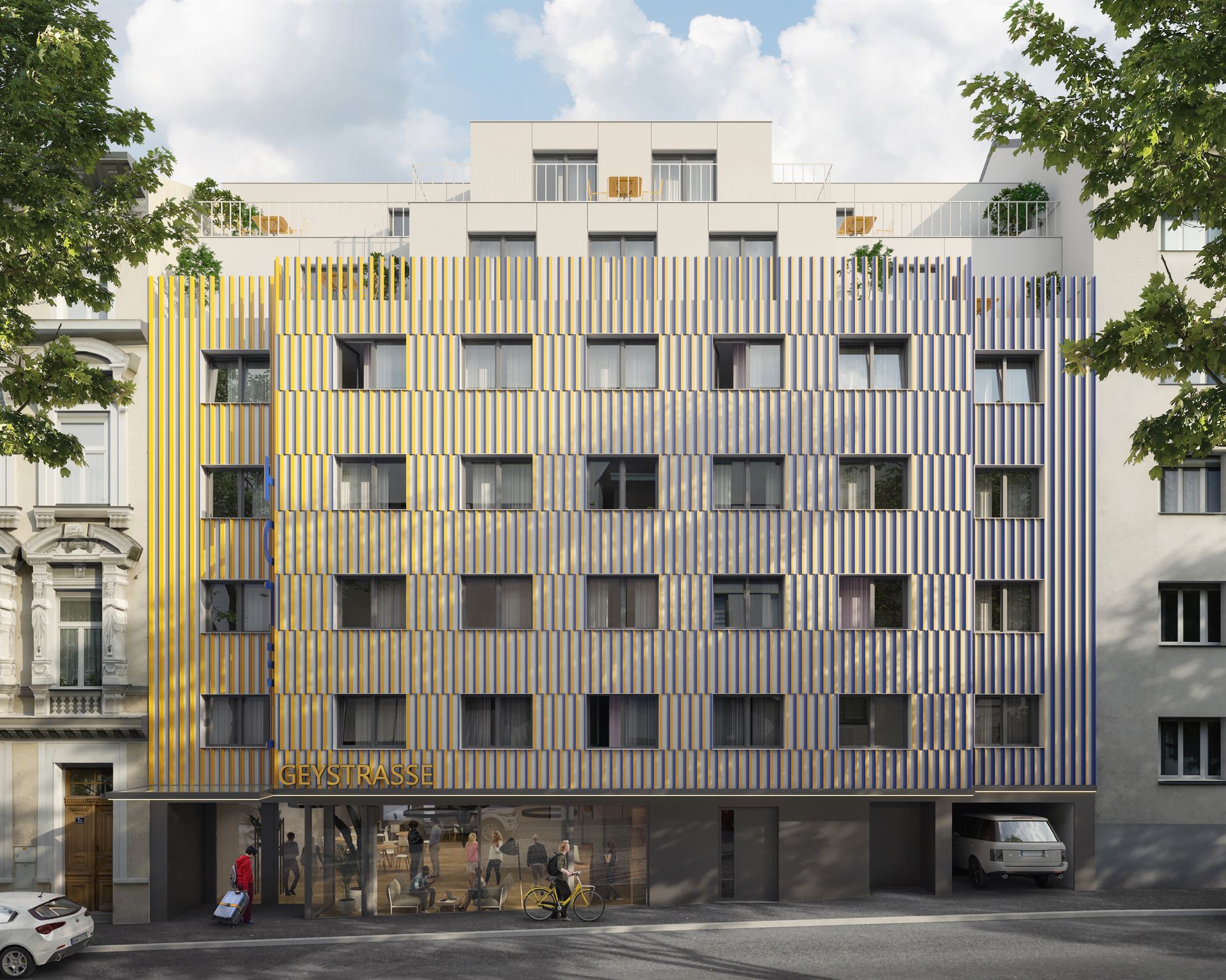 Geystrasse, frontal façade elevation